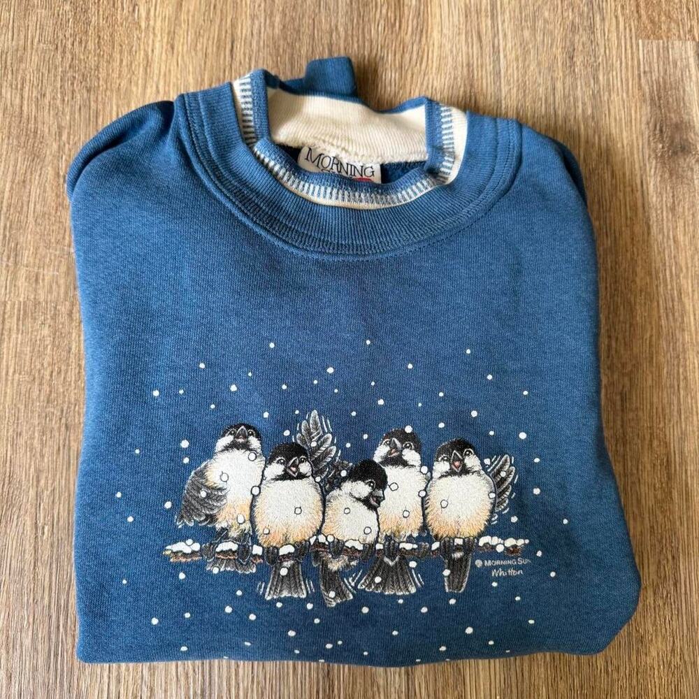 Vintage Morning Sun CrewNeck Bird LARGE